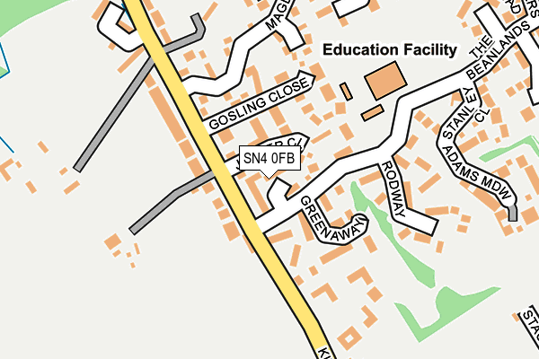 SN4 0FB map - OS OpenMap – Local (Ordnance Survey)