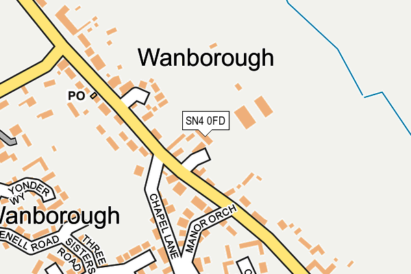 SN4 0FD map - OS OpenMap – Local (Ordnance Survey)