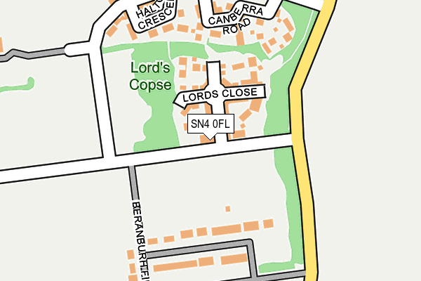 SN4 0FL map - OS OpenMap – Local (Ordnance Survey)