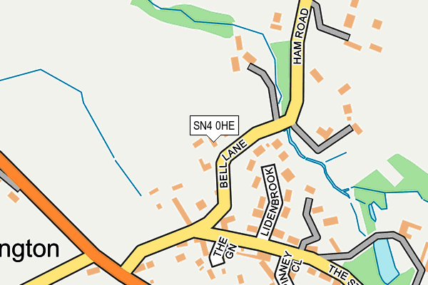 SN4 0HE map - OS OpenMap – Local (Ordnance Survey)