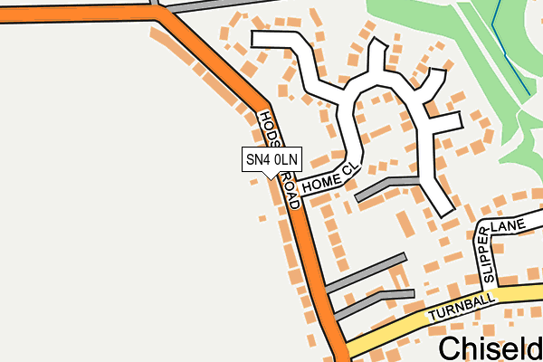 SN4 0LN map - OS OpenMap – Local (Ordnance Survey)