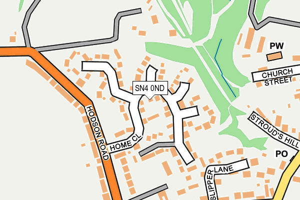 SN4 0ND map - OS OpenMap – Local (Ordnance Survey)