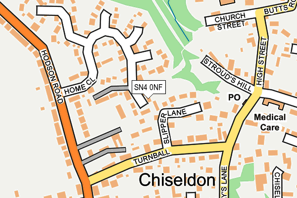 SN4 0NF map - OS OpenMap – Local (Ordnance Survey)