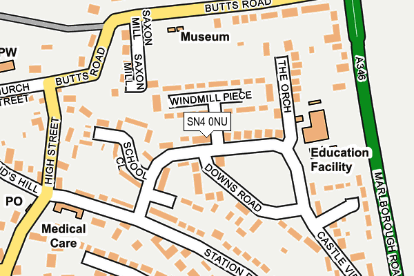 SN4 0NU map - OS OpenMap – Local (Ordnance Survey)