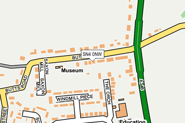 SN4 0NW map - OS OpenMap – Local (Ordnance Survey)