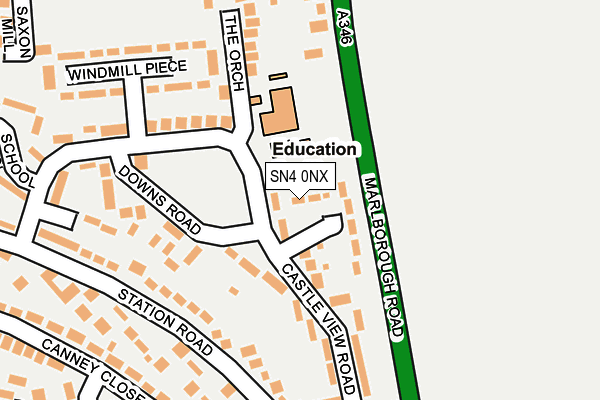 SN4 0NX map - OS OpenMap – Local (Ordnance Survey)