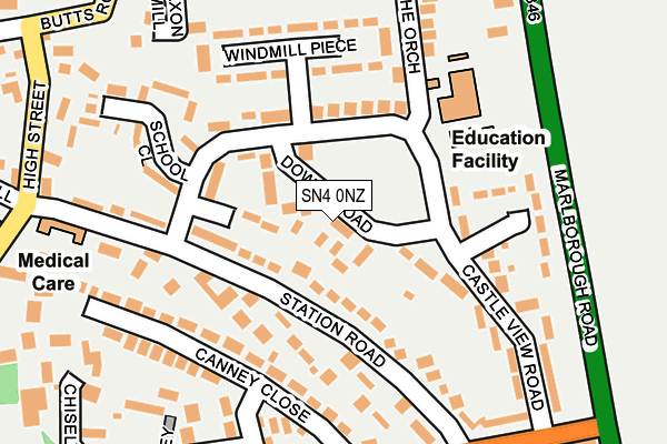 SN4 0NZ map - OS OpenMap – Local (Ordnance Survey)