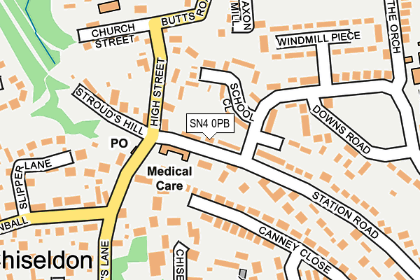 SN4 0PB map - OS OpenMap – Local (Ordnance Survey)