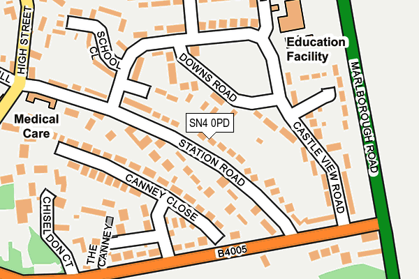 SN4 0PD map - OS OpenMap – Local (Ordnance Survey)