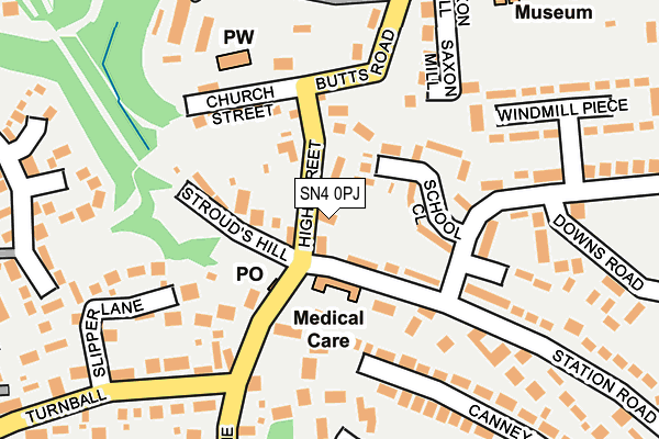 SN4 0PJ map - OS OpenMap – Local (Ordnance Survey)