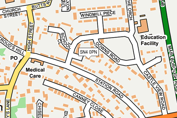 SN4 0PN map - OS OpenMap – Local (Ordnance Survey)