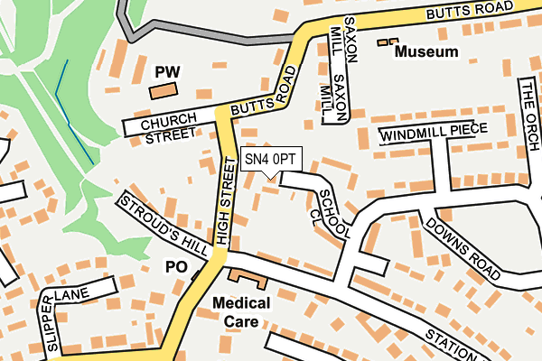 SN4 0PT map - OS OpenMap – Local (Ordnance Survey)