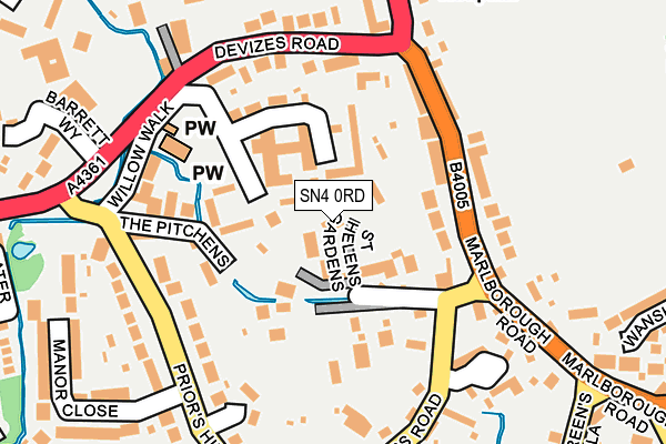 SN4 0RD map - OS OpenMap – Local (Ordnance Survey)