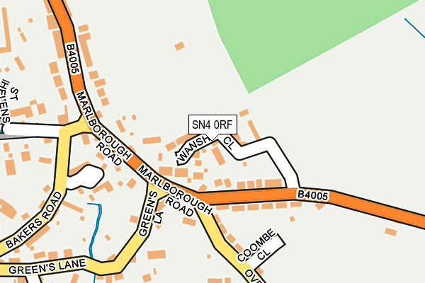 SN4 0RF map - OS OpenMap – Local (Ordnance Survey)