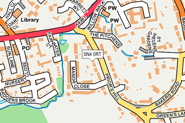 SN4 0RT map - OS OpenMap – Local (Ordnance Survey)