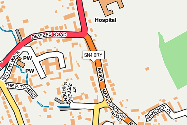 SN4 0RY map - OS OpenMap – Local (Ordnance Survey)