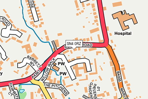 SN4 0RZ map - OS OpenMap – Local (Ordnance Survey)