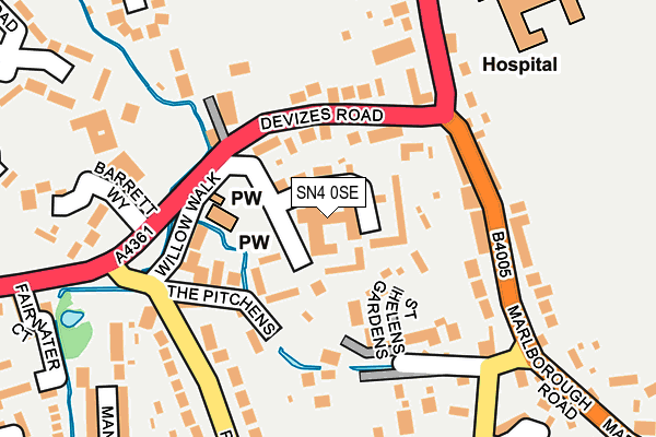 SN4 0SE map - OS OpenMap – Local (Ordnance Survey)