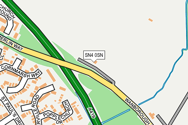 SN4 0SN map - OS OpenMap – Local (Ordnance Survey)