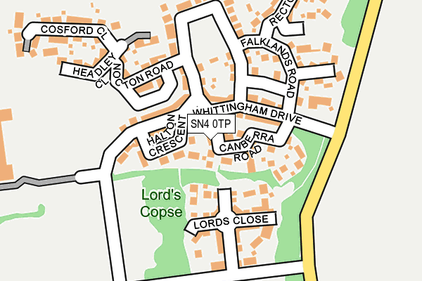 SN4 0TP map - OS OpenMap – Local (Ordnance Survey)