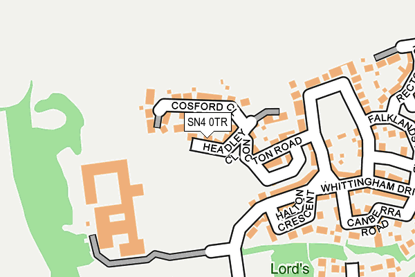 SN4 0TR map - OS OpenMap – Local (Ordnance Survey)