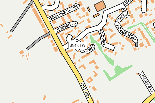 SN4 0TW map - OS OpenMap – Local (Ordnance Survey)