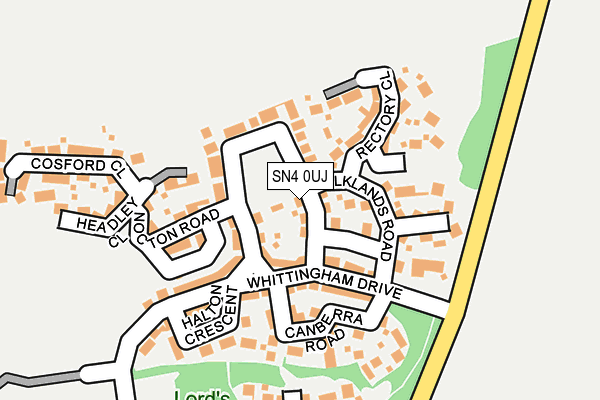 SN4 0UJ map - OS OpenMap – Local (Ordnance Survey)