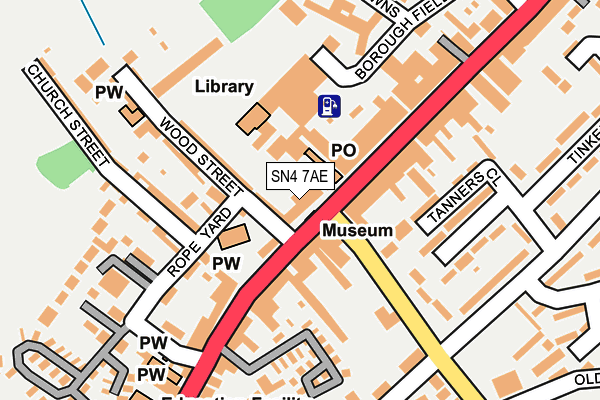 SN4 7AE map - OS OpenMap – Local (Ordnance Survey)