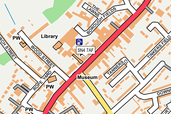 SN4 7AF map - OS OpenMap – Local (Ordnance Survey)