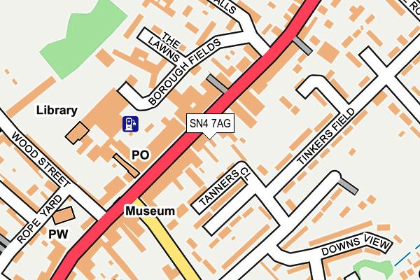 SN4 7AG map - OS OpenMap – Local (Ordnance Survey)
