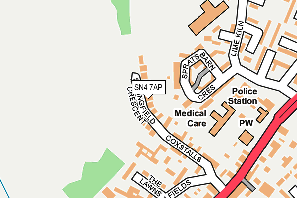 SN4 7AP map - OS OpenMap – Local (Ordnance Survey)