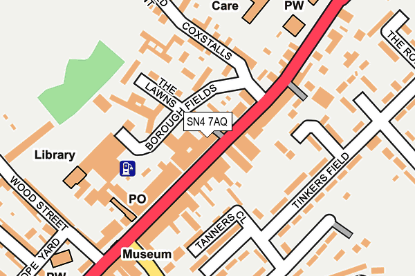 SN4 7AQ map - OS OpenMap – Local (Ordnance Survey)