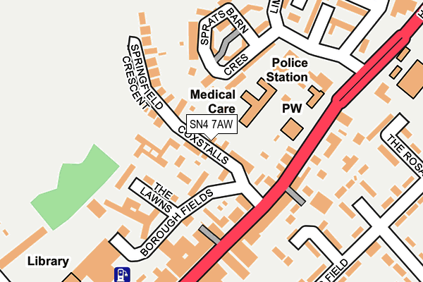 SN4 7AW map - OS OpenMap – Local (Ordnance Survey)