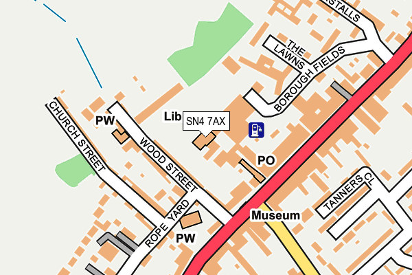 SN4 7AX map - OS OpenMap – Local (Ordnance Survey)