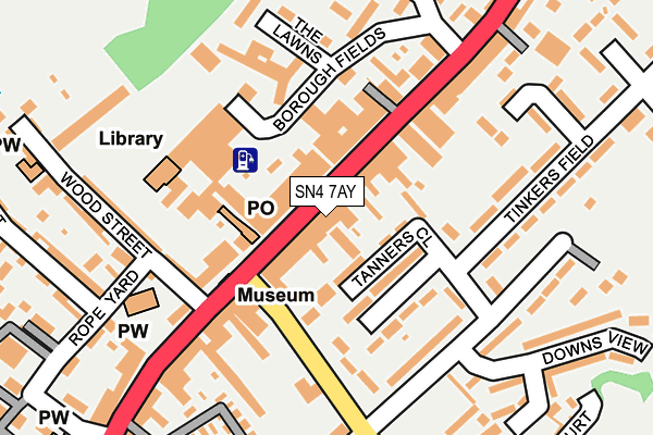SN4 7AY map - OS OpenMap – Local (Ordnance Survey)