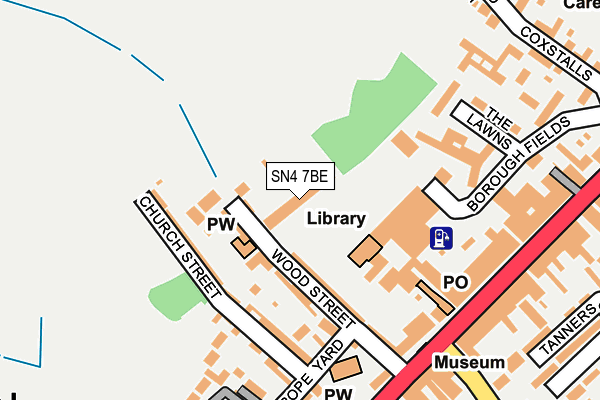 SN4 7BE map - OS OpenMap – Local (Ordnance Survey)