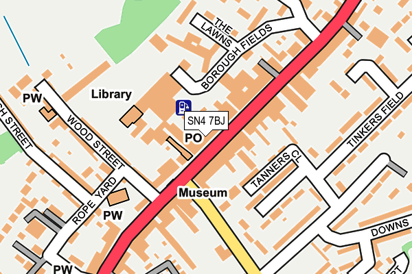 SN4 7BJ map - OS OpenMap – Local (Ordnance Survey)