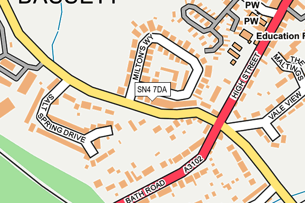 SN4 7DA map - OS OpenMap – Local (Ordnance Survey)
