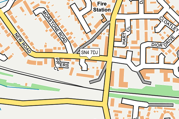 SN4 7DJ map - OS OpenMap – Local (Ordnance Survey)