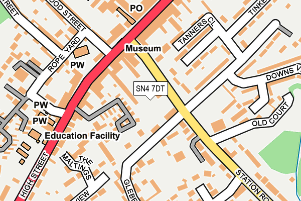 SN4 7DT map - OS OpenMap – Local (Ordnance Survey)