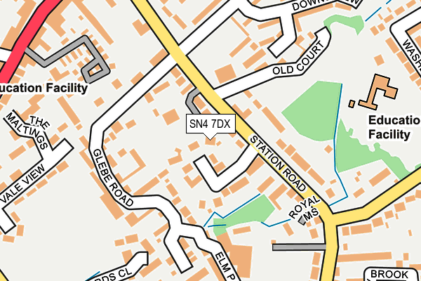 SN4 7DX map - OS OpenMap – Local (Ordnance Survey)