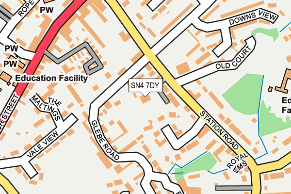 SN4 7DY map - OS OpenMap – Local (Ordnance Survey)