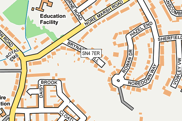 SN4 7ER map - OS OpenMap – Local (Ordnance Survey)