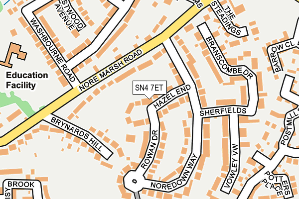 SN4 7ET map - OS OpenMap – Local (Ordnance Survey)