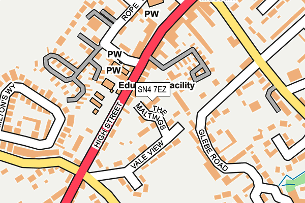 SN4 7EZ map - OS OpenMap – Local (Ordnance Survey)