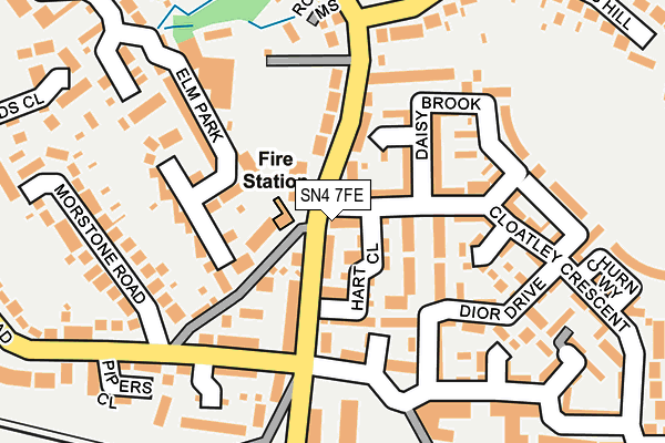 SN4 7FE map - OS OpenMap – Local (Ordnance Survey)