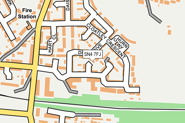 SN4 7FJ map - OS OpenMap – Local (Ordnance Survey)