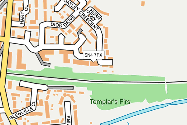 SN4 7FX map - OS OpenMap – Local (Ordnance Survey)
