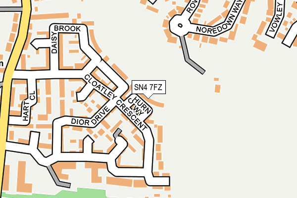 SN4 7FZ map - OS OpenMap – Local (Ordnance Survey)