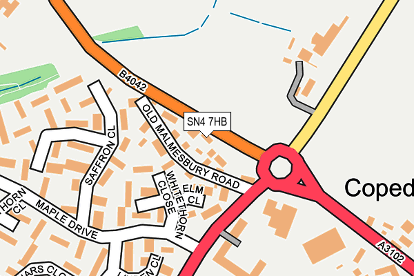 SN4 7HB map - OS OpenMap – Local (Ordnance Survey)